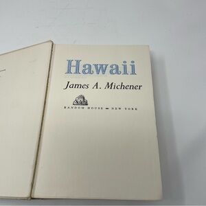 Hawaii Title Page Art Print - Blue on Cream